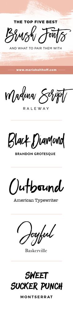 Brush fonts are TOTA