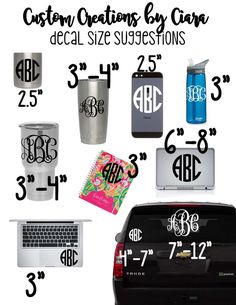 Crown Monogram Decal