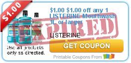 $1.00 off any 1 LISTERINE Mouthwash 1L or larger