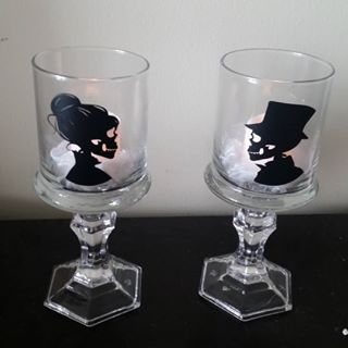 Fun DIY Halloween candles! #silhouette