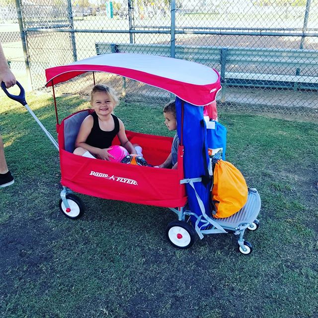 #ad We are constantly on the go and as a family of 6 we are always hauling a ton of stuff.  5 Nights a week you can find us on the fields for various sports and I'm so stoked we now have the Radio Flyer 3-in-1 Tailgater Wagon from Walmart.  It has made my life a lot easier and allows us to haul our 2 youngest kids, our cooler, water bottles, chairs and more!  How cool is that? 
This wagon has space for everything!  If you don't have one you are seriously missing out.#Walmart #RadioFlyer #SocialSpotters