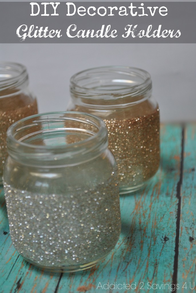 Glittered Candle Holders