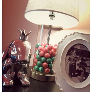 Gumball filled lamp