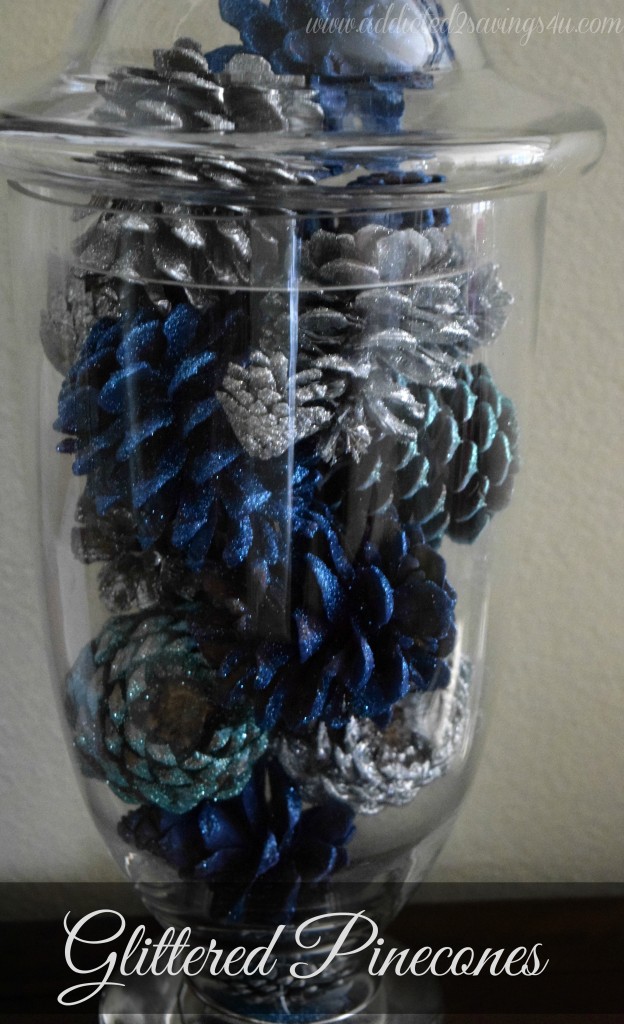 Glittered Pinecones 2
