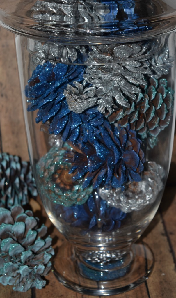 Glittered Pinecones