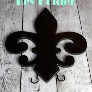 Upcycled Damask Key Holder