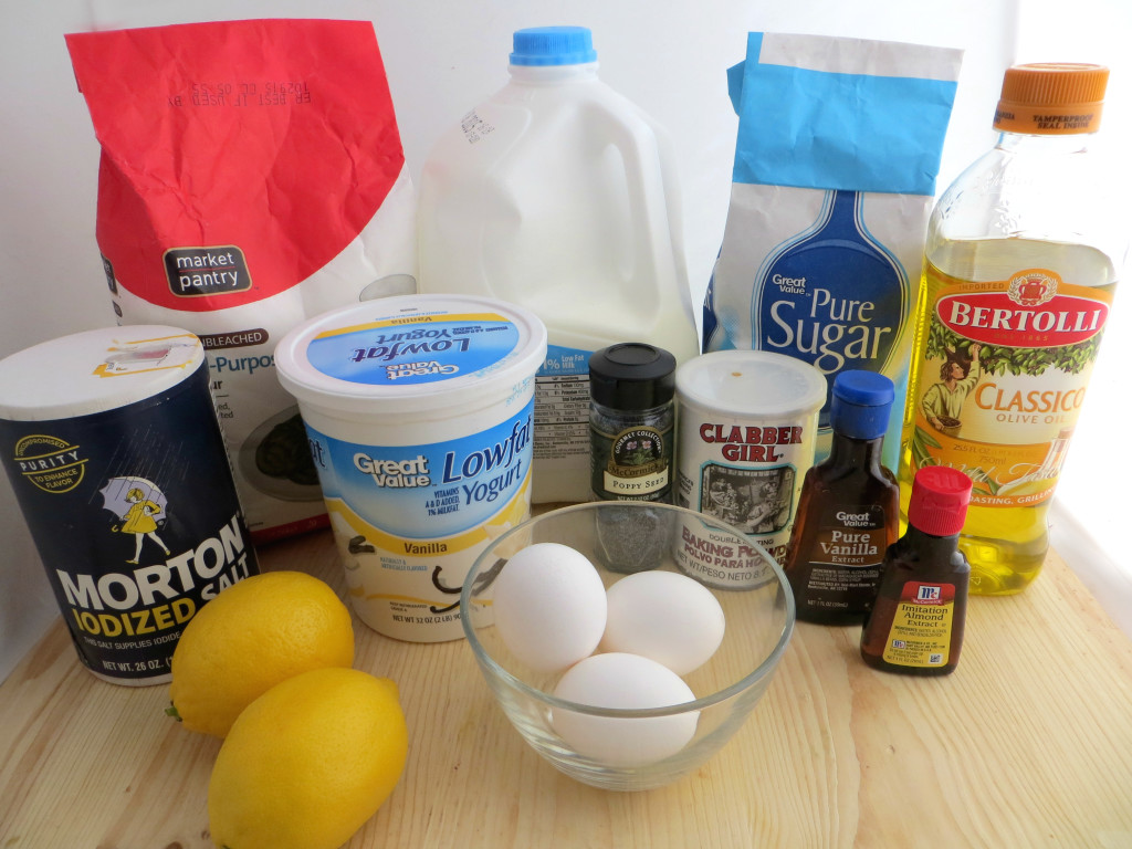 Lemon Almond Poppy Seed Bread Ingredients