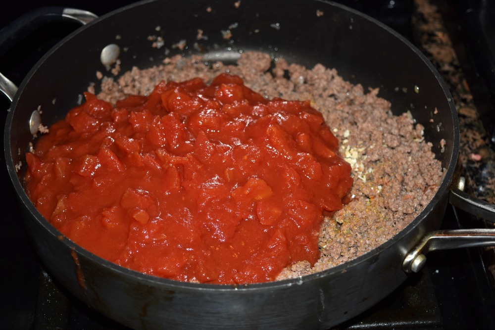Lasagna Roll Ups tomatoes