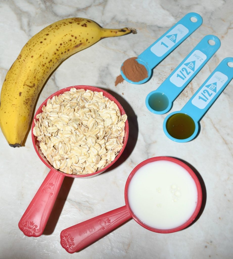 Overnight Banana Oatmeal Ingredients