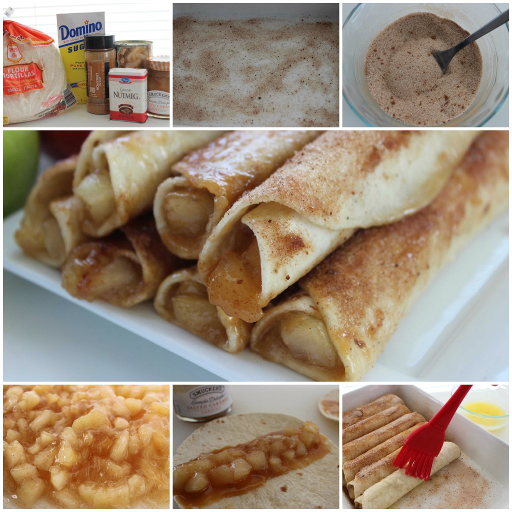 Caramel Apple Taquitos Collage