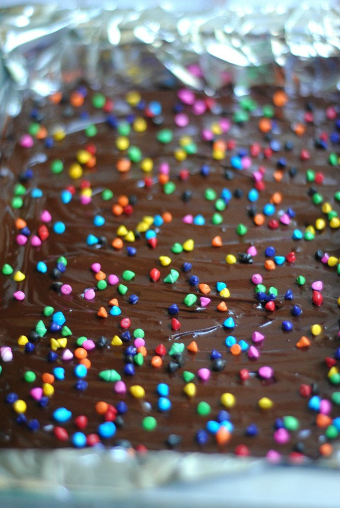 Copycat Cosmic Brownies colorful sprinkles