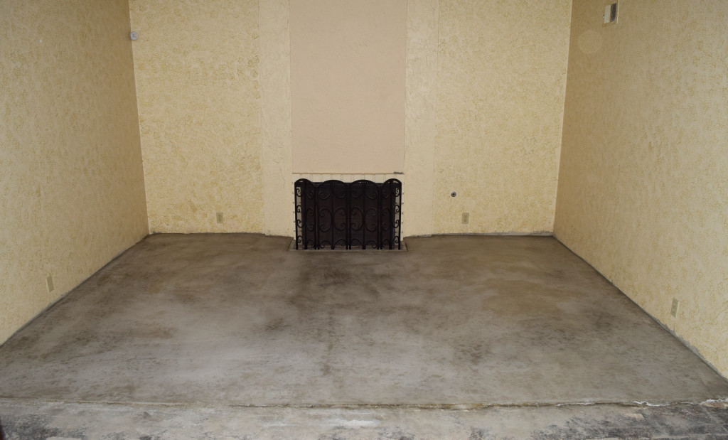 Drop Down cement dried