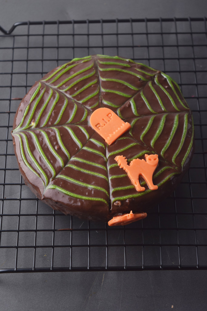 Duncan Hines Spider Web Cake top view