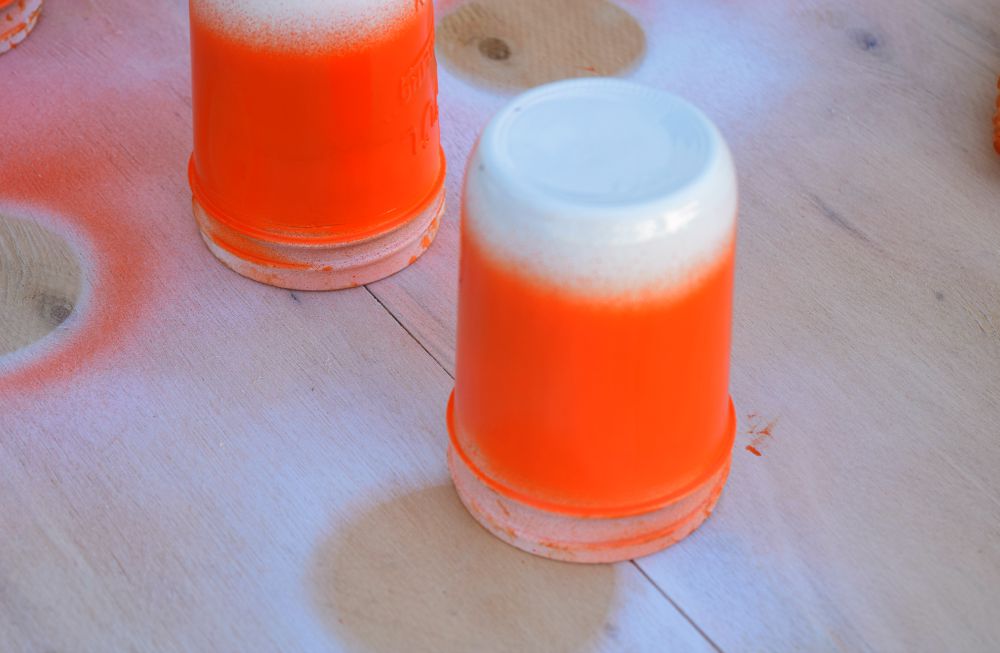 candycane centerpiece orange