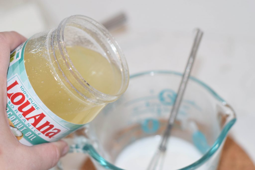 Homemade Coconut Exfoliating Soap mix